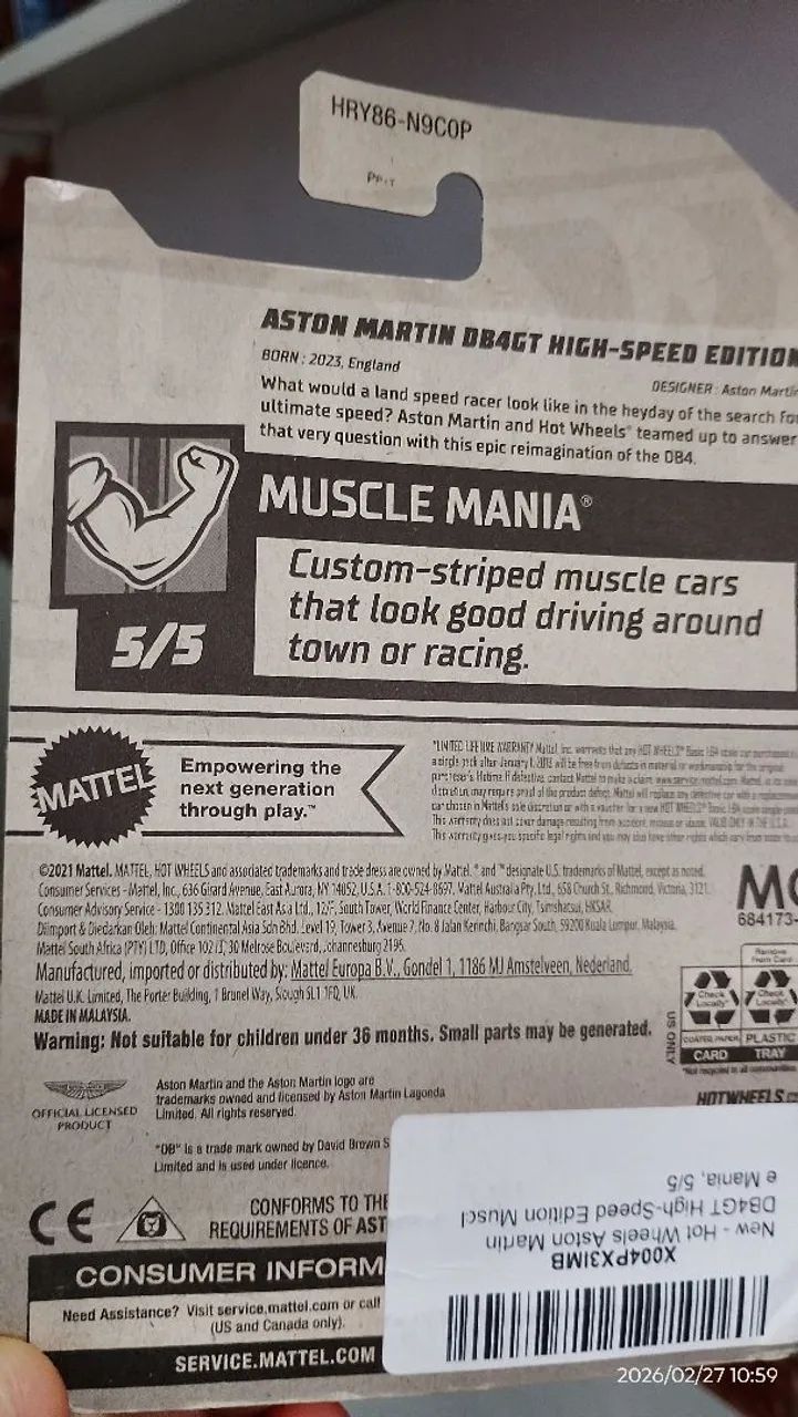 Miniatura HOTWHEELS Aston Martin zamac  - Foto 2