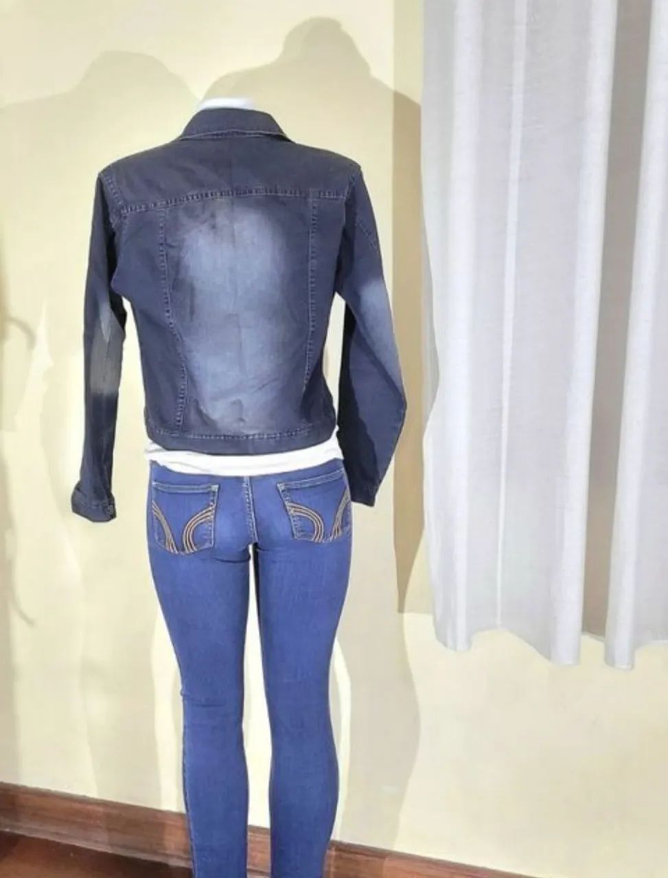 Jaqueta jeans feminina tam M - Foto 2