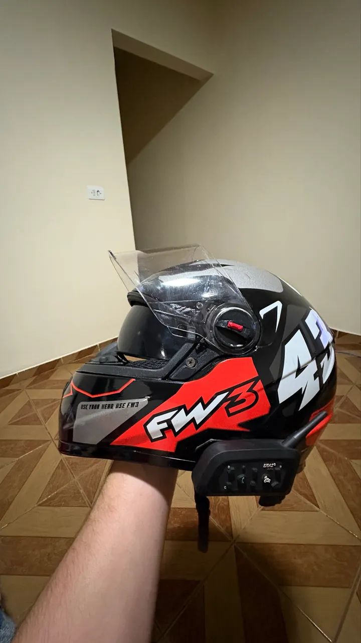 Capacete FW3 com intercomunicador  - Foto 3