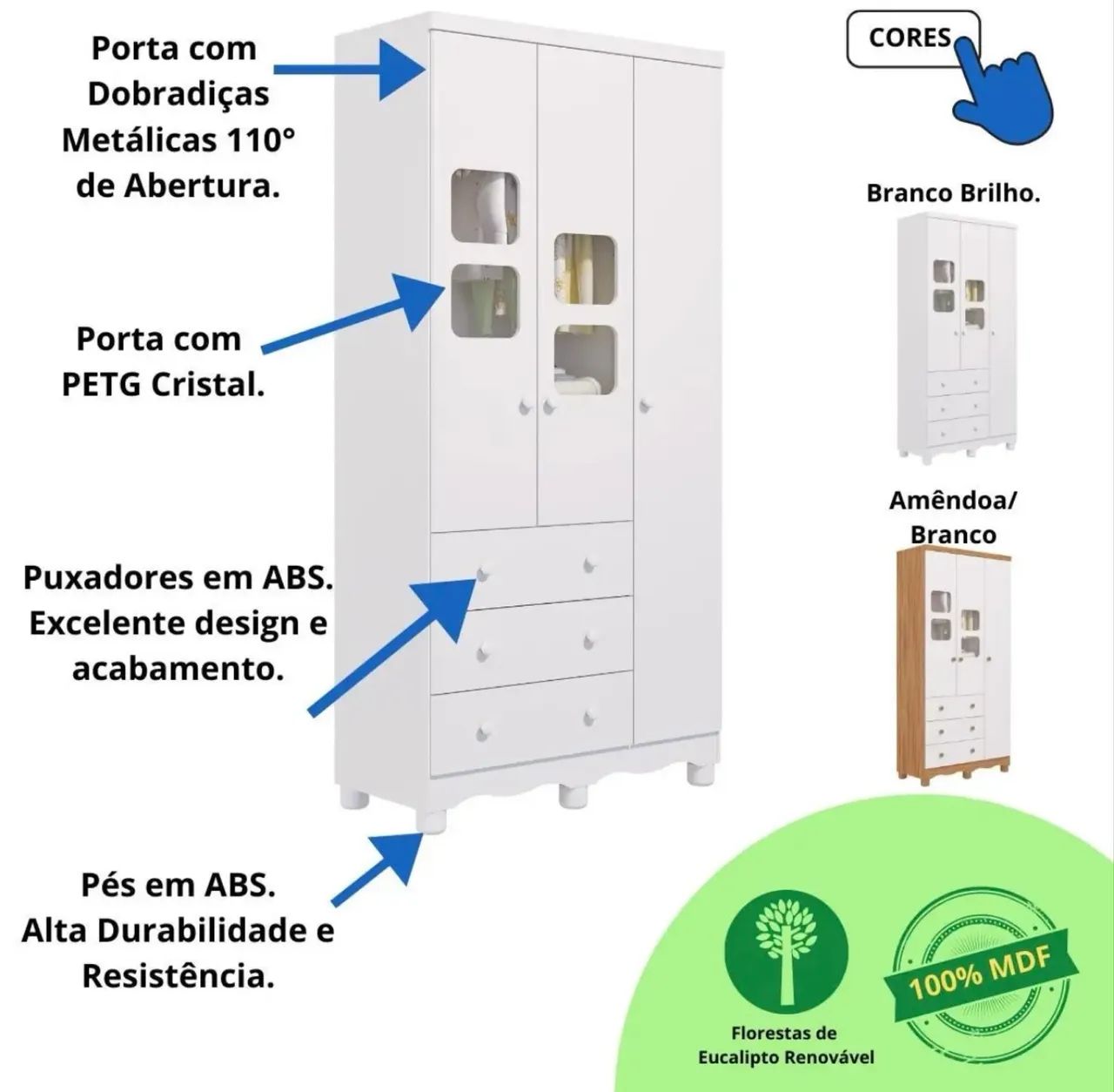 Armário, cômoda e berço na caixa ainda  - Foto 5