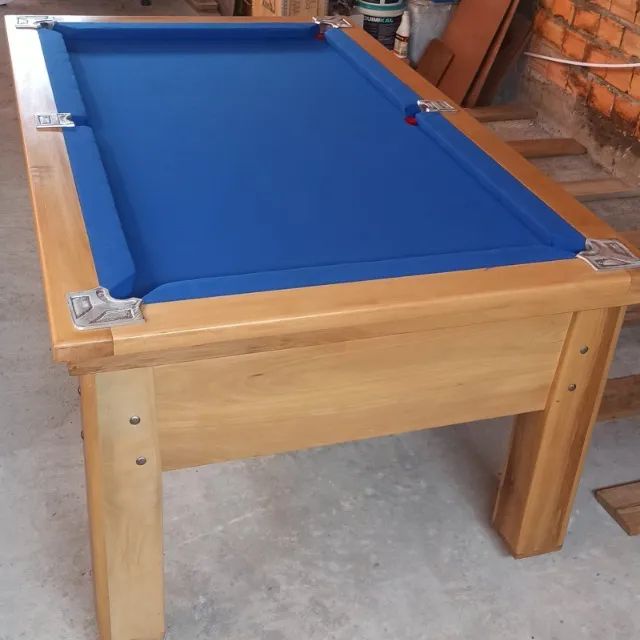 MESA DE BILHAR MADEIRA DE LEI TODA EM ANGELIM COMPLETO - Foto 5
