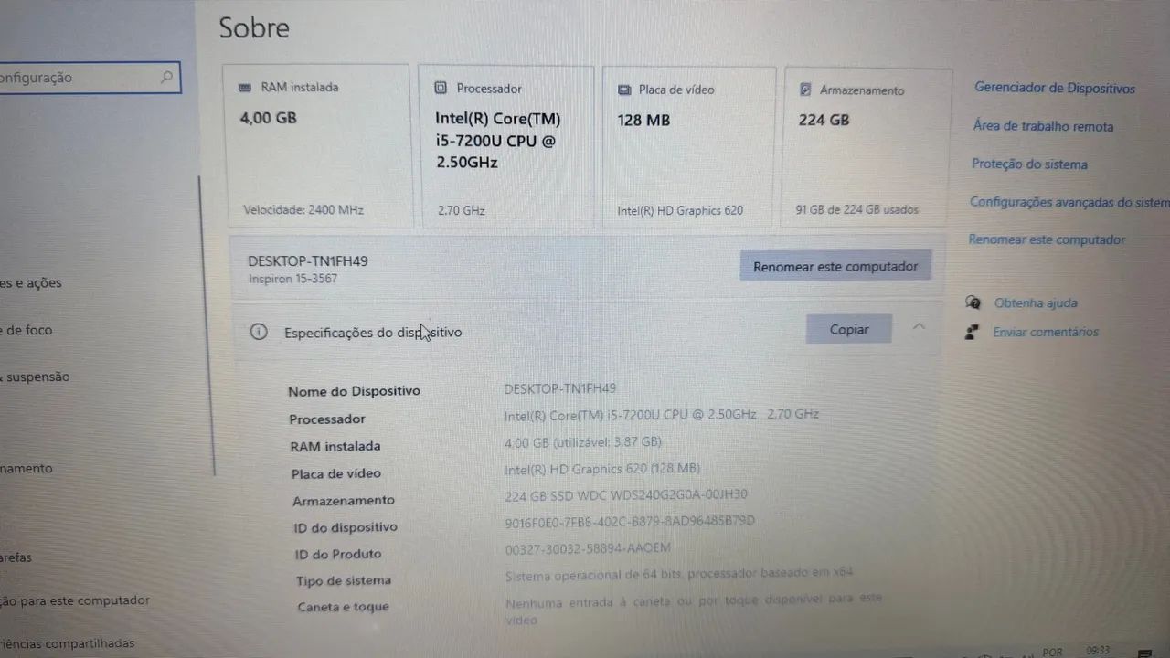 Vendo notebook Dell 