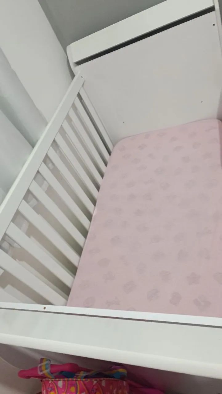 Berço mdf vira cama