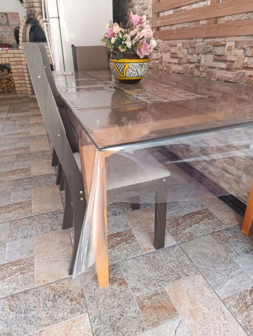 Mesa de vidro com 4 cadeiras  - Foto 2