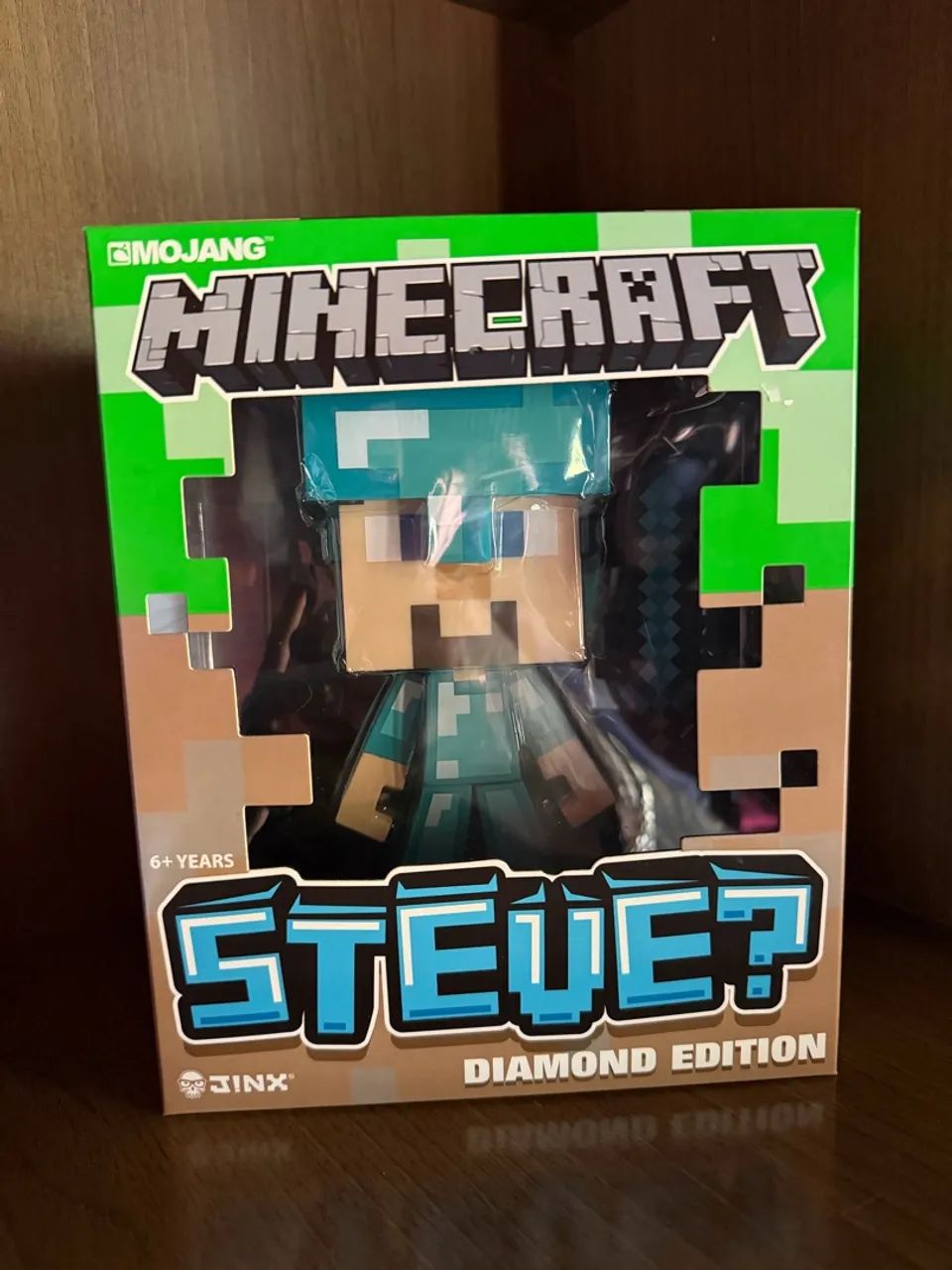  Boneco Minecraft de vinil colecionável Diamond Steve 