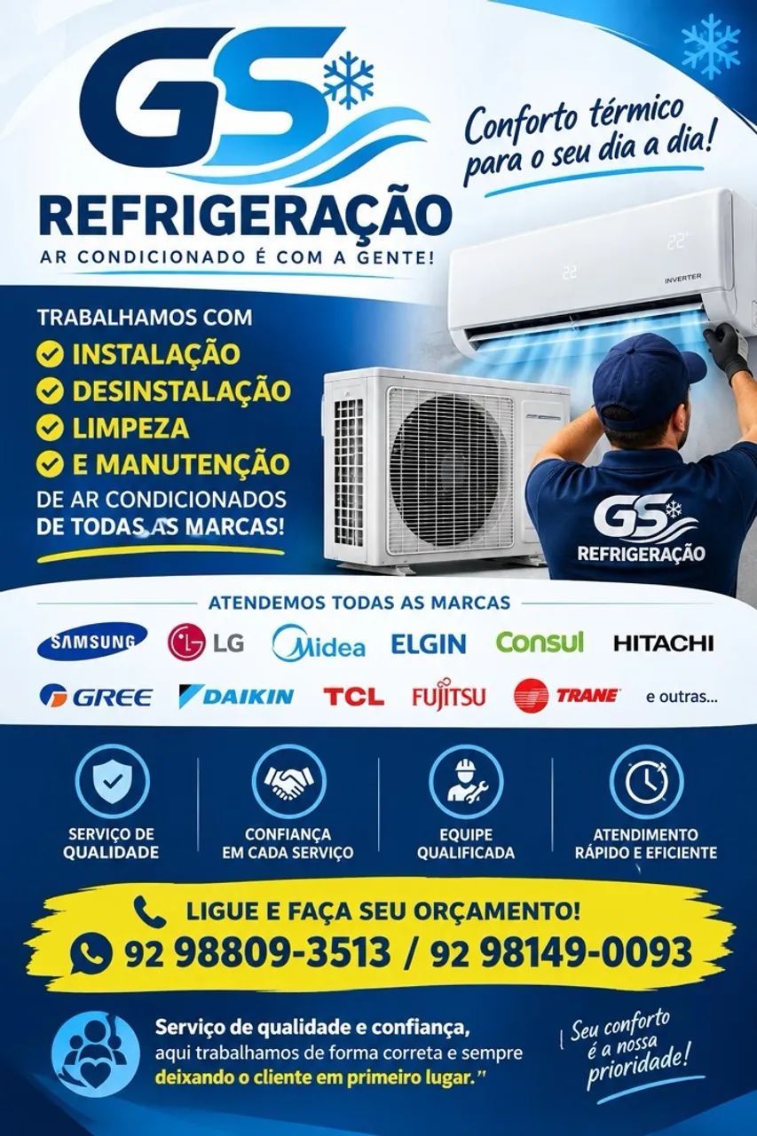Serviços de refrigeração 