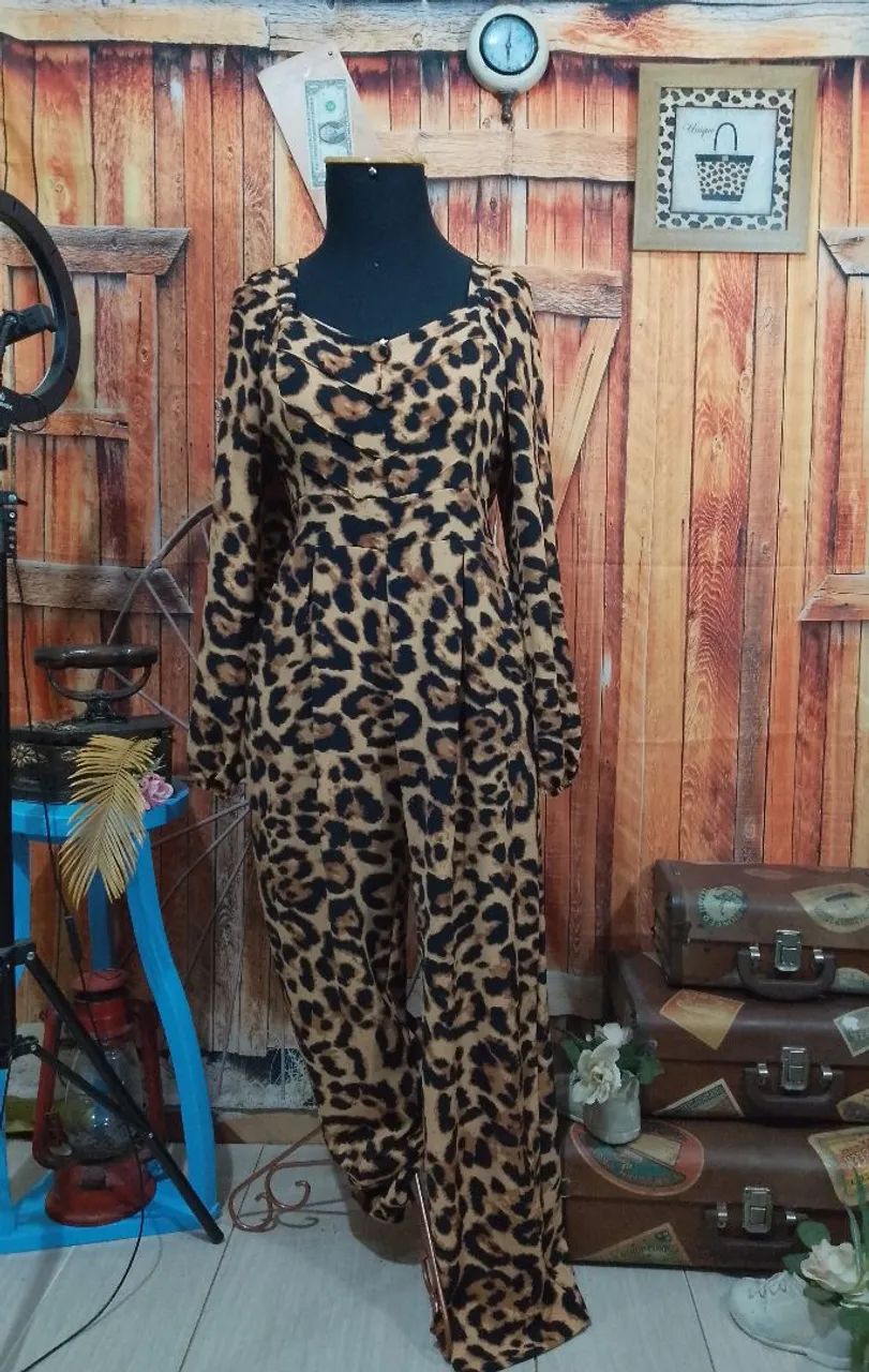 Macacão animal print veste M/G - Foto 2