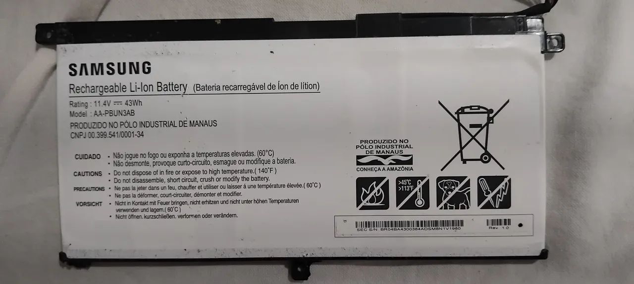 Bateria Samsung notebook 