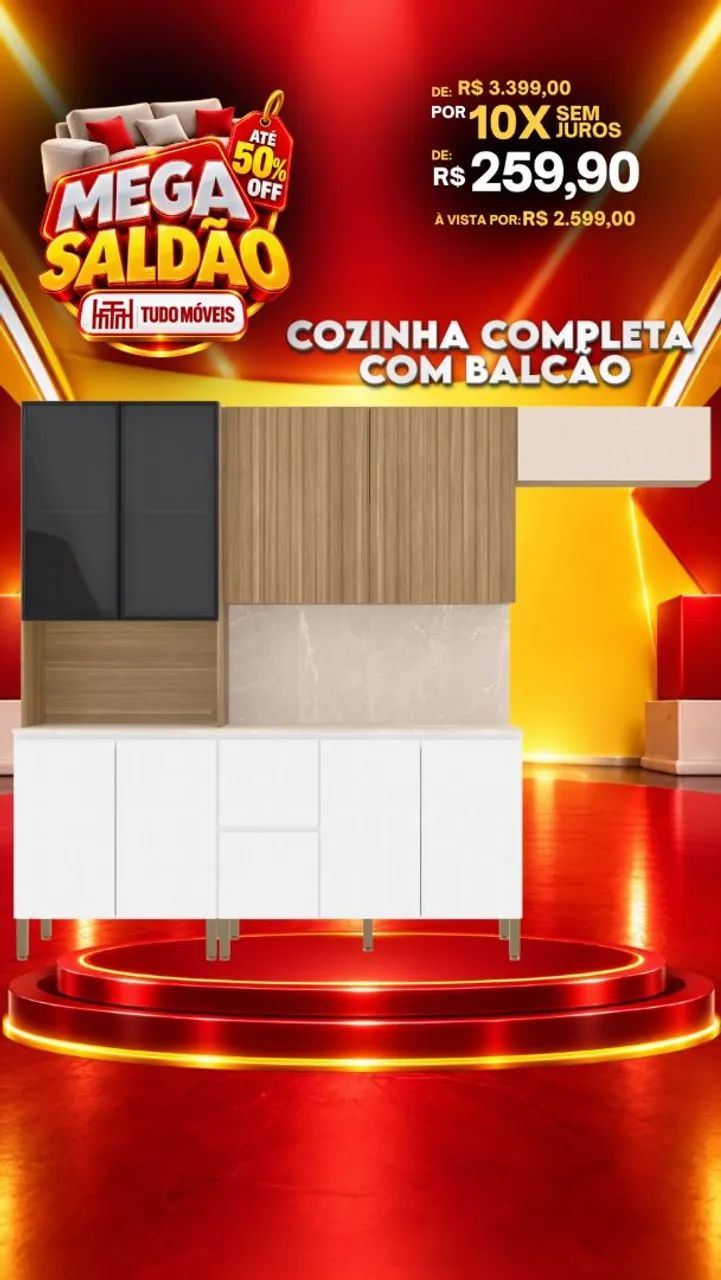 Cozinha Completa Com Balcão 
