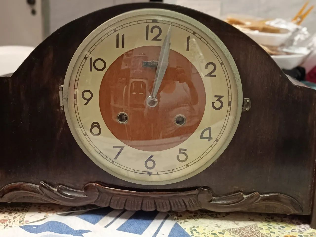 relógio de mesa antigo Schattan Bim Bam  - Foto 4