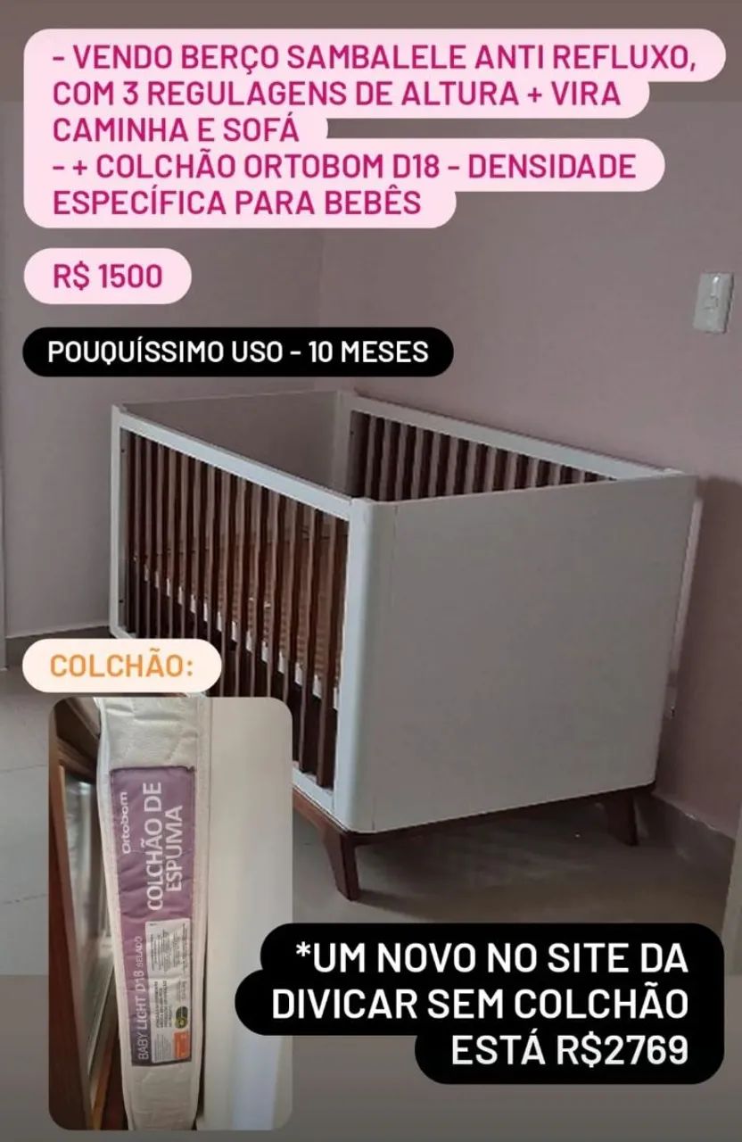 Berço Divicar Sambalelê Novíssimo - Foto 2