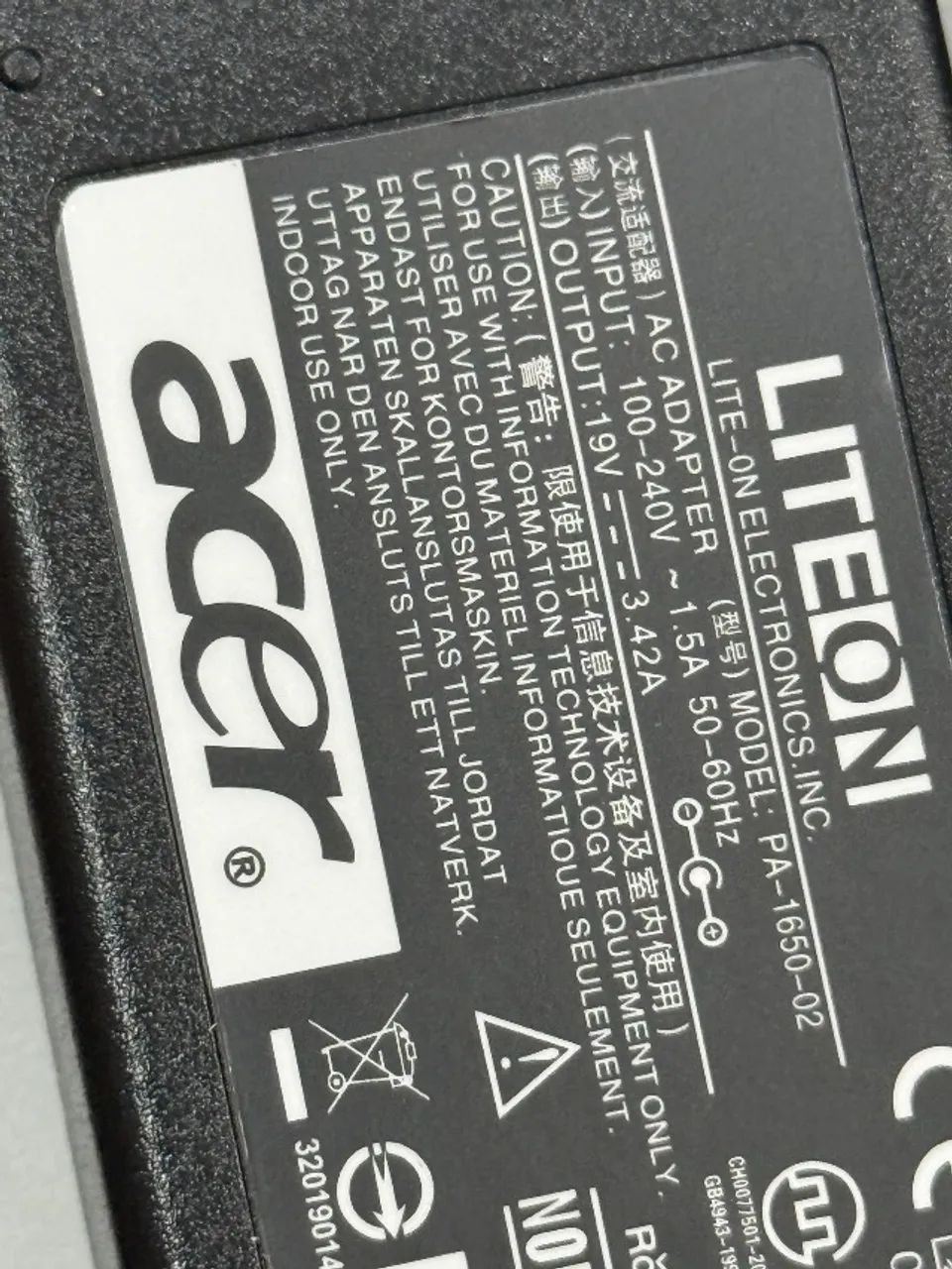 carregador notebook Acer 19V 3.42A  - Foto 2