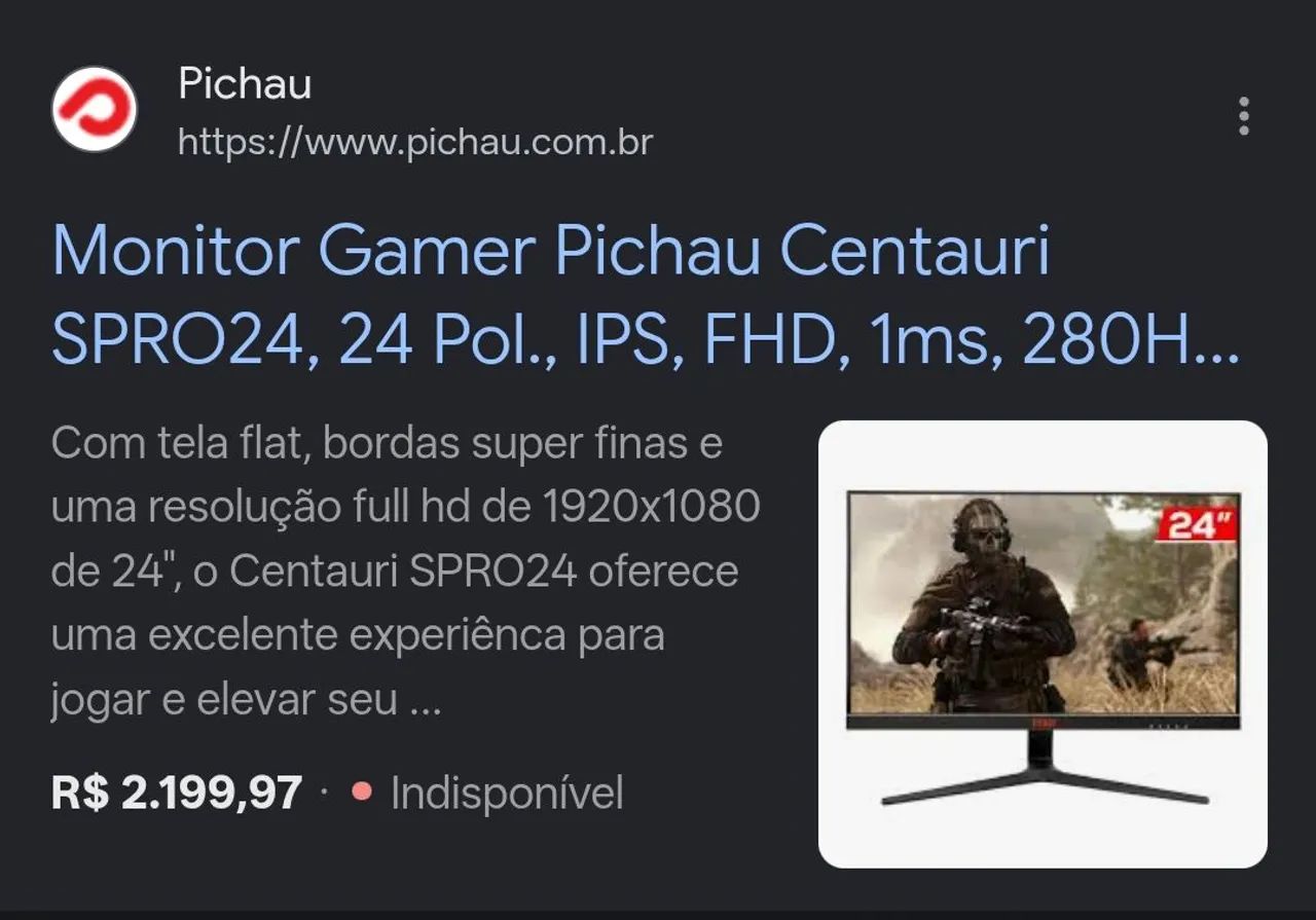 Monitor Gamer Pichau 24? 280Hz IPS 1ms Full HD com caixa - Foto 5