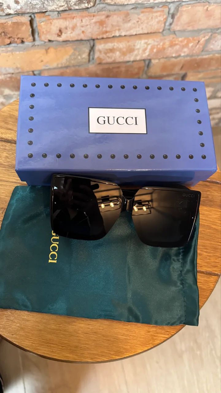 óculos de sol gucci preto 6138