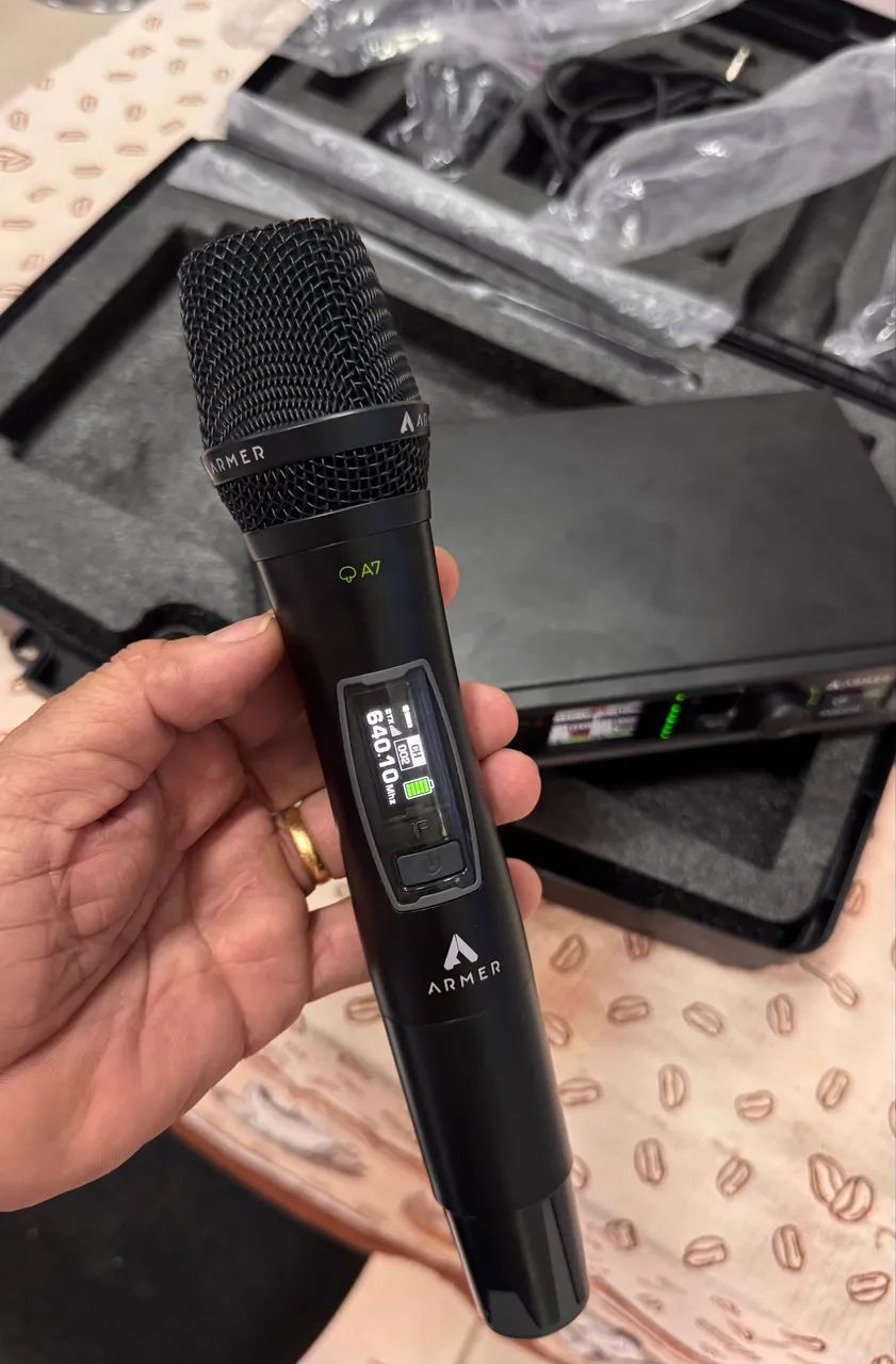 Microfone sem fio duplo Armer AX802M (NOVO) - Foto 4