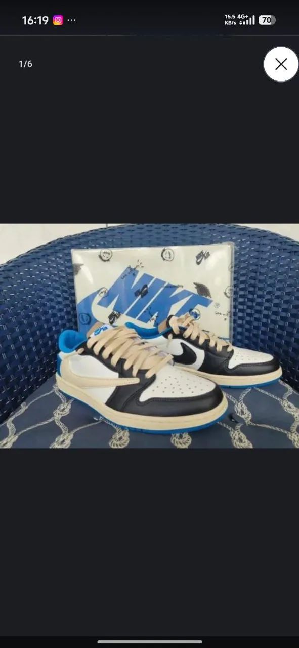 Aj1 low mocha e fragment tamanho 41 - Foto 3