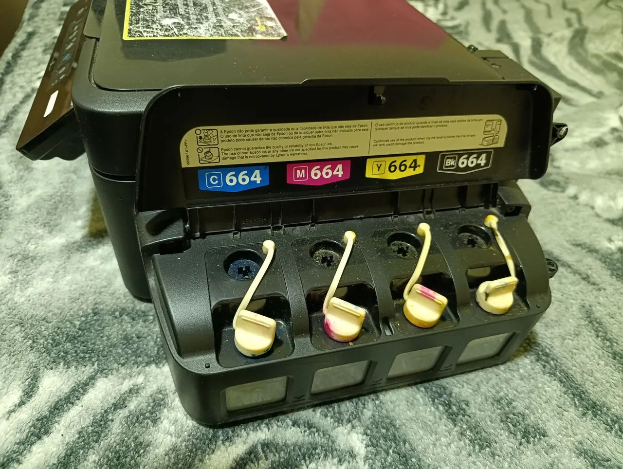Epson L375 EcoTank - Impressora multifuncional com defeito (para conserto ou peças) - Foto 4