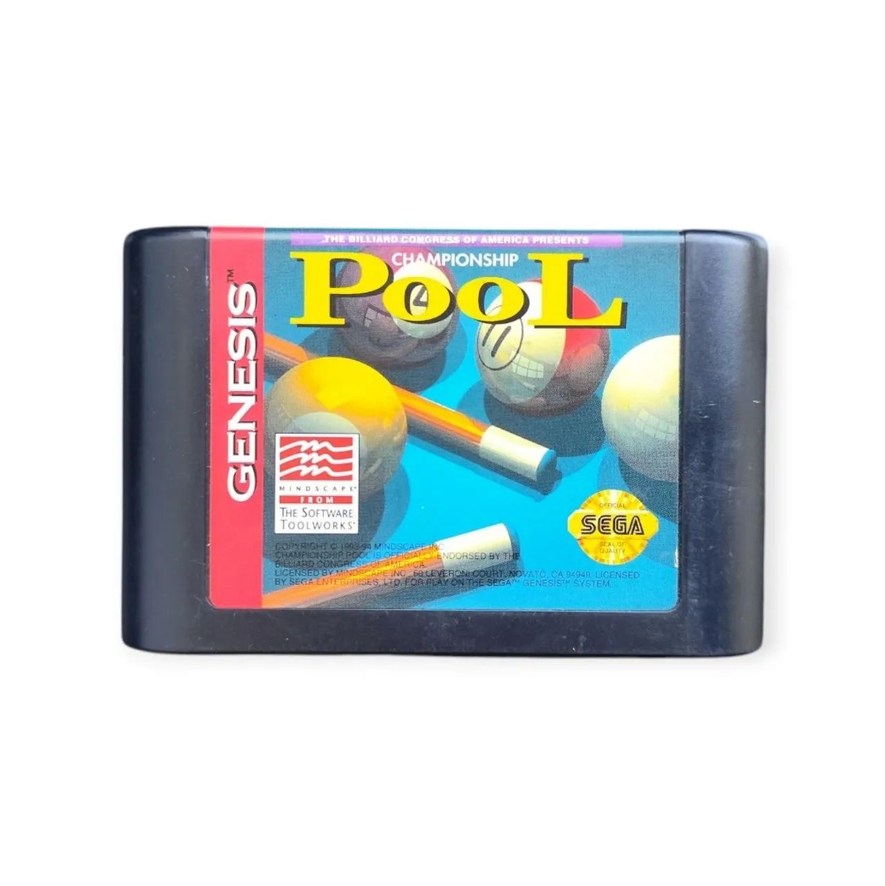 GENESIS2018　GAMECHANGERコンプリート Jogo Championship Pool, Manual e Case Original Sega Genesis