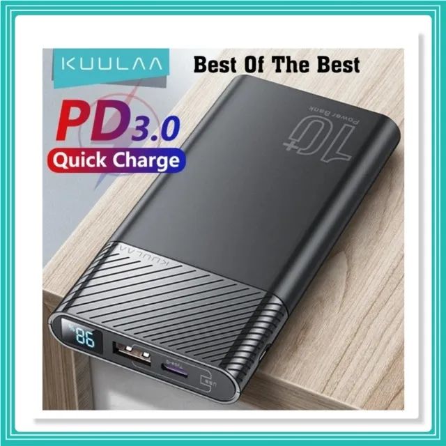 Power Bank 10.000 Mah Kuulaa Pd 3.0 Quick Charge