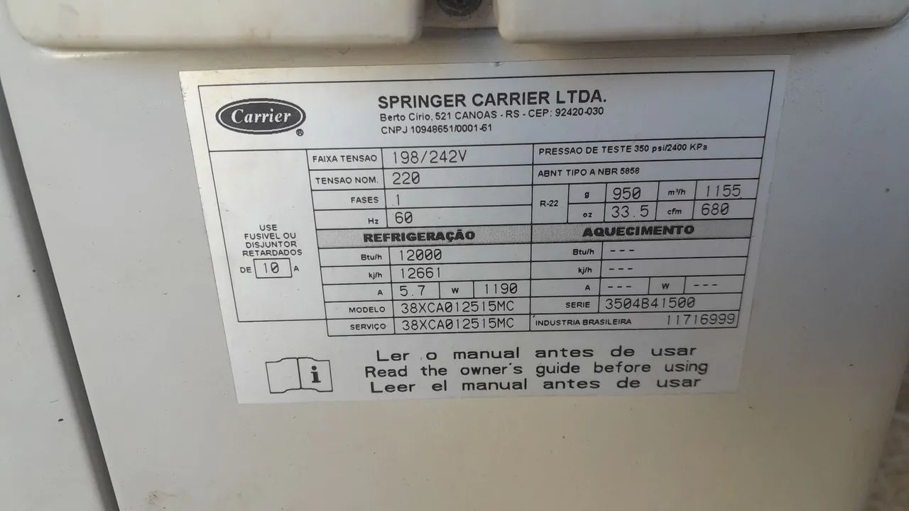 Ar condicionado 12.000 Btus Springer - Foto 5