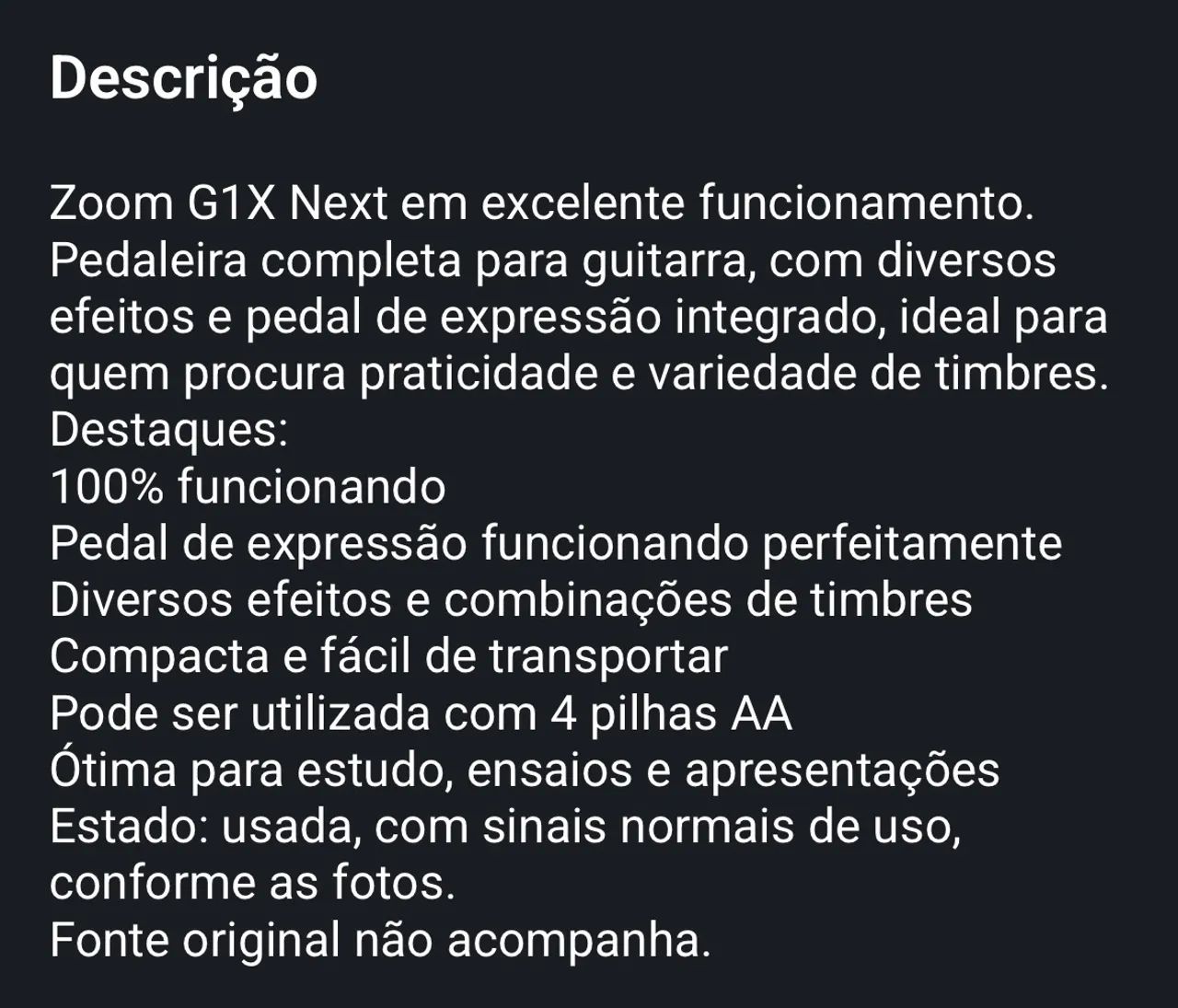Vendo Zoom g1X Next  - Foto 4