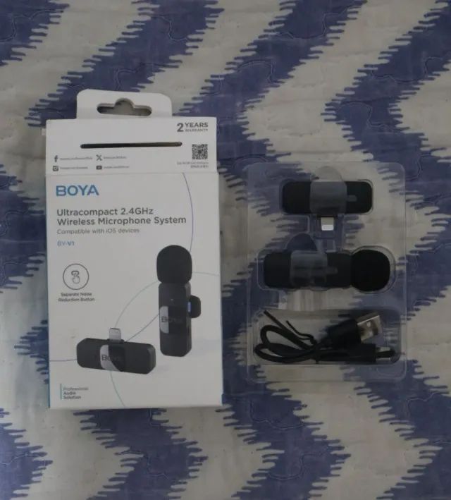 Microfone BOYA BY-V1 para iPhone