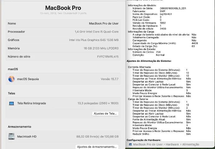 MacBook Pro 2019 Touch Bar (i5/16g/128g) 13,3 polegadas - Foto 2
