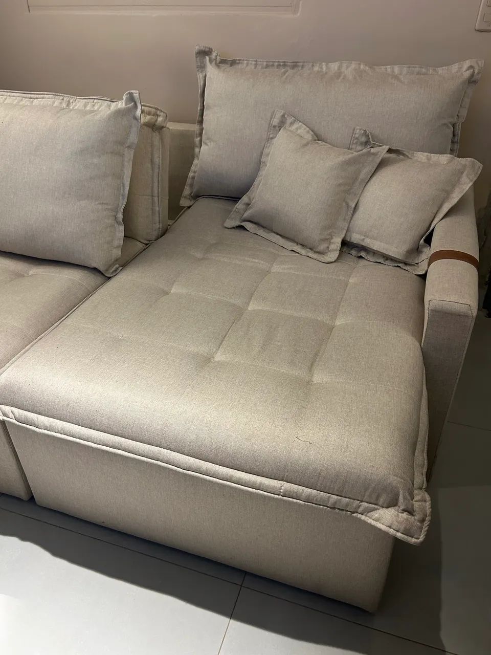 Sofá de linho retrátil sem caixa  - Foto 5