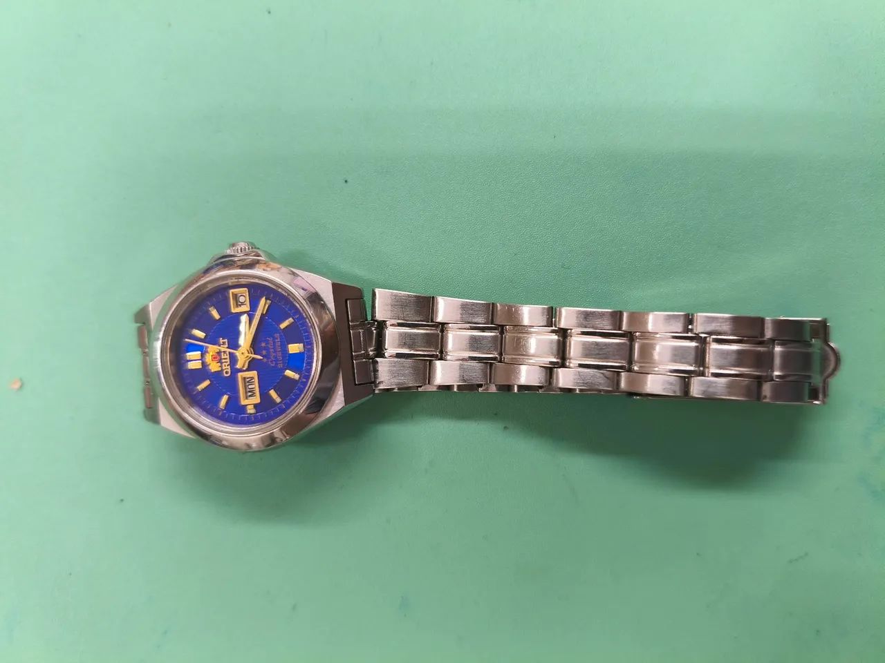 Relógio Orient Feminino Automático mostrador Azul - Foto 5