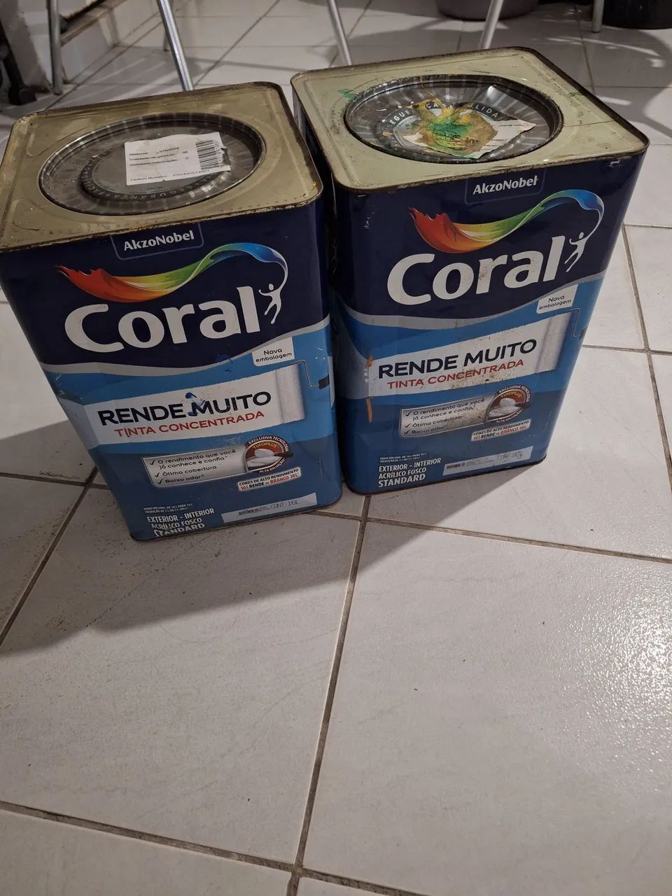 Two Coral Paint Cans for the Price of One