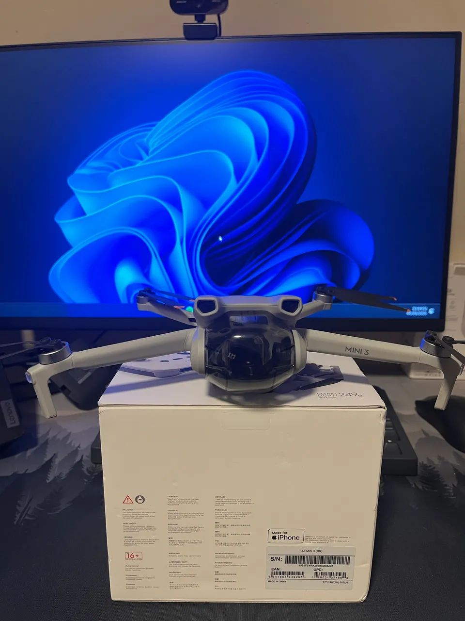 Drone DJI Mini 3 com CartãoSD(2 meses) - Foto 2