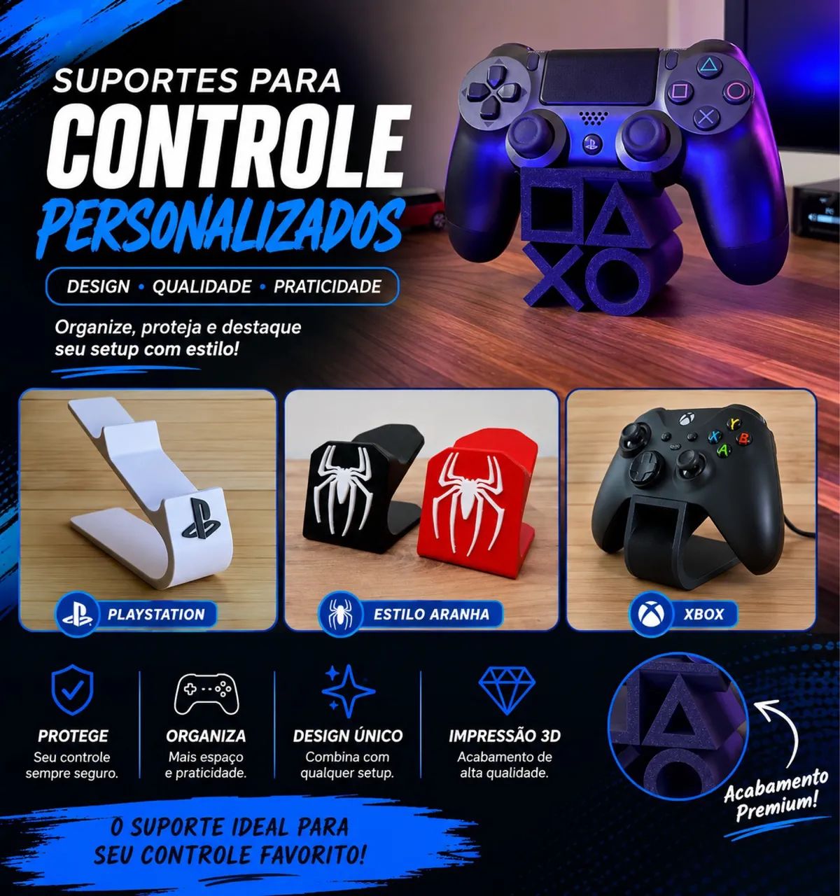 Suporte de controle para Ps4 /Ps5 / Xbox
