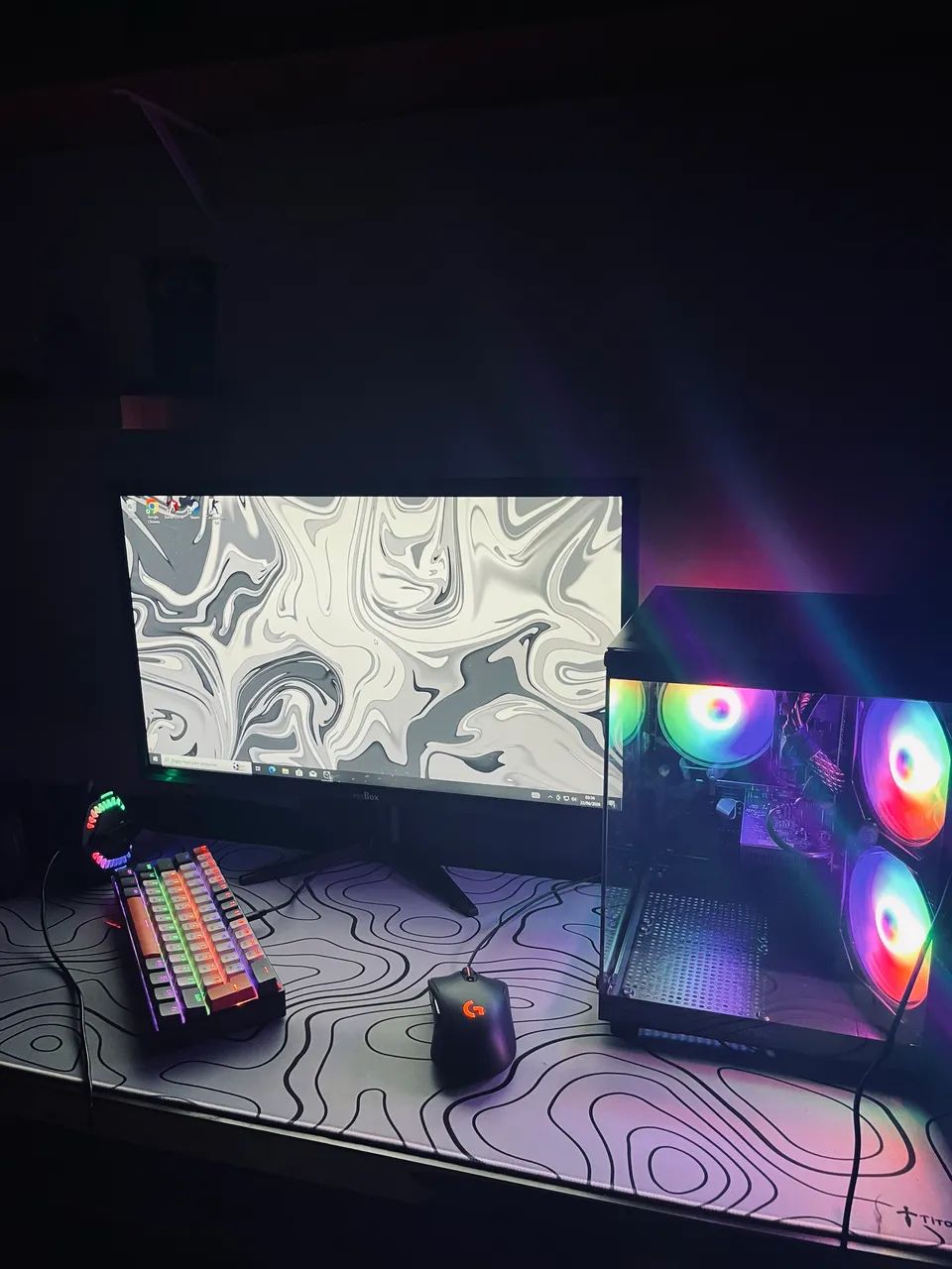 Setup completo com pc, monitor, mouse e teclado,mouse pad e fone!!! - Foto 2