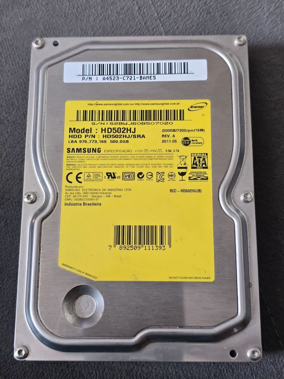 HD 3.5" sata Samsung 500GB