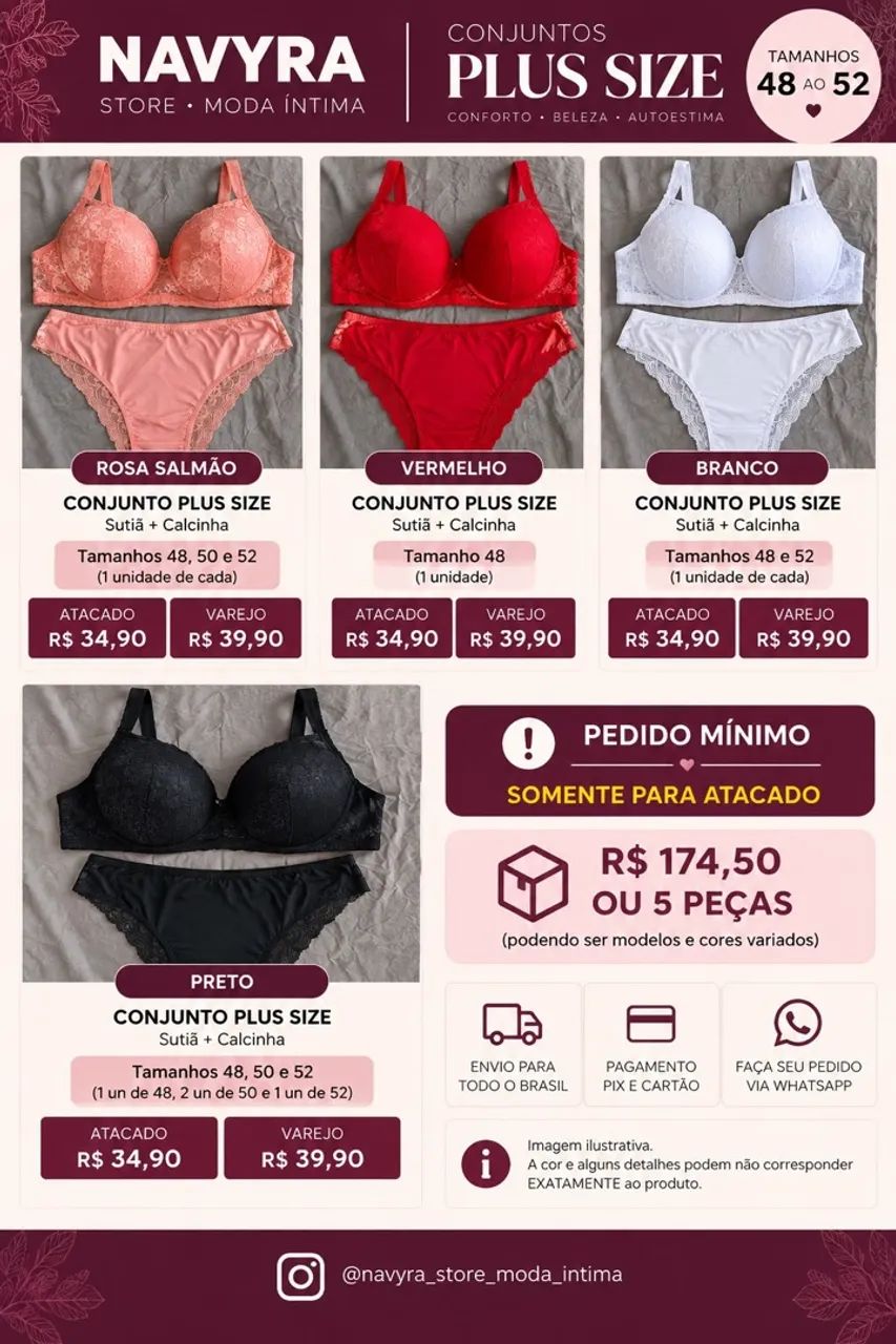 Conjunto de lingerie Plus size  - Foto 2
