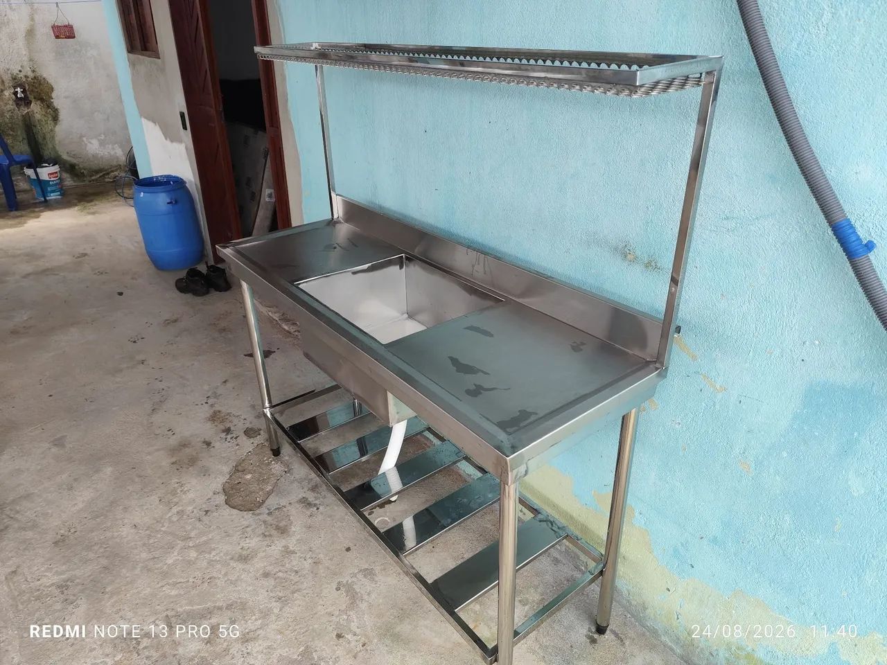  Fábrica de Piá como platilera e bancada. Aço inox.