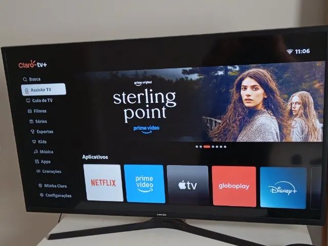 TV Samsung 43´ com detalhe (linha horizontal )  - Foto 4