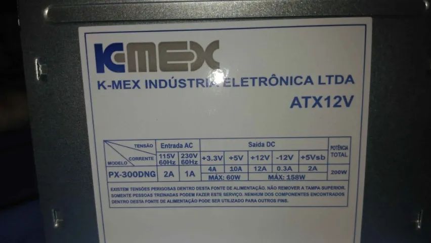 Fonte 200W K-MEX PX-300DNG (NÃO É A MESMA DA CAIXA!!) - Foto 2