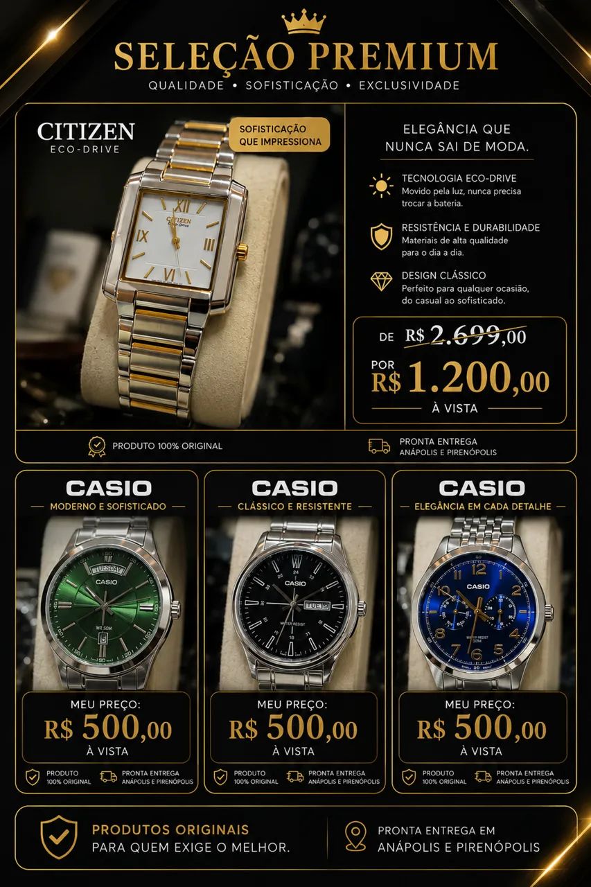 Relógios Casio e citzen novos originais  - Foto 4