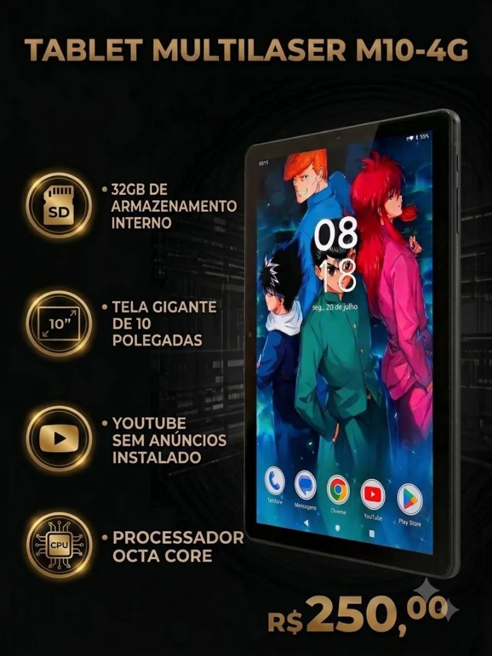 Tablet 10.1 Polegadas Octa Core - Android 11, 32GB - WiFi 2.4G e 5G, USB C - Foto 3