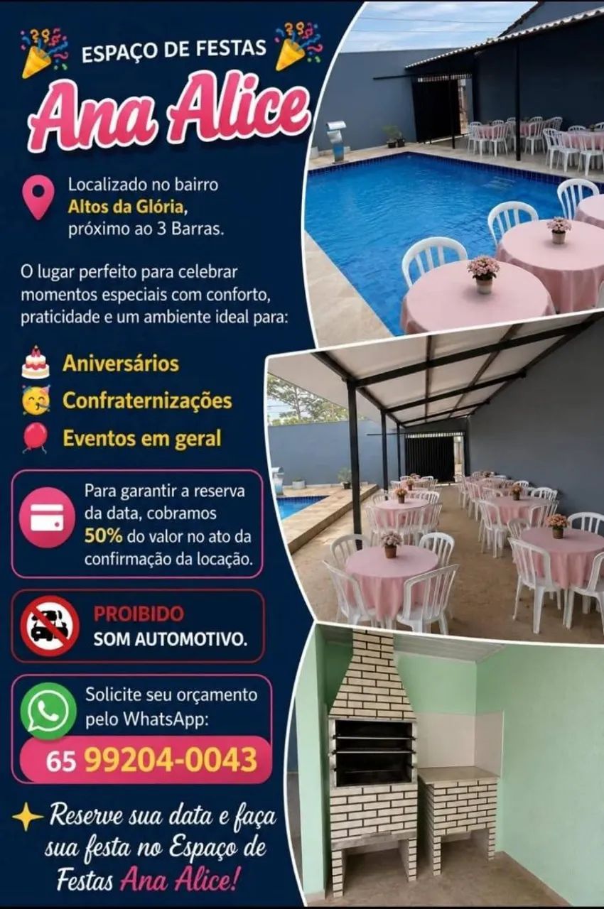 Espaço de Festas bairro:Altos da gloria. - Foto 2
