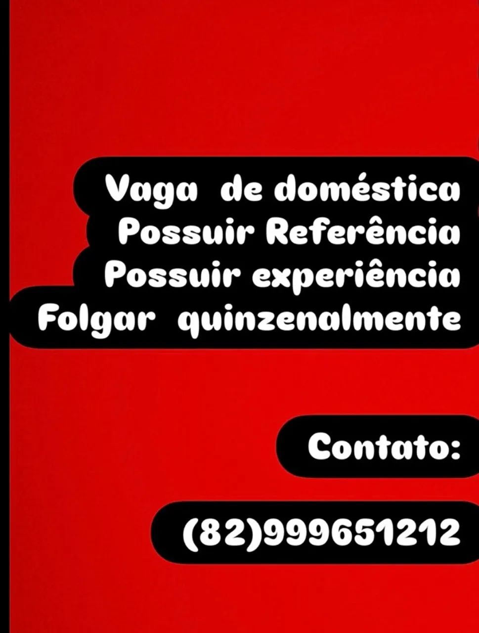 Vaga de doméstica 
