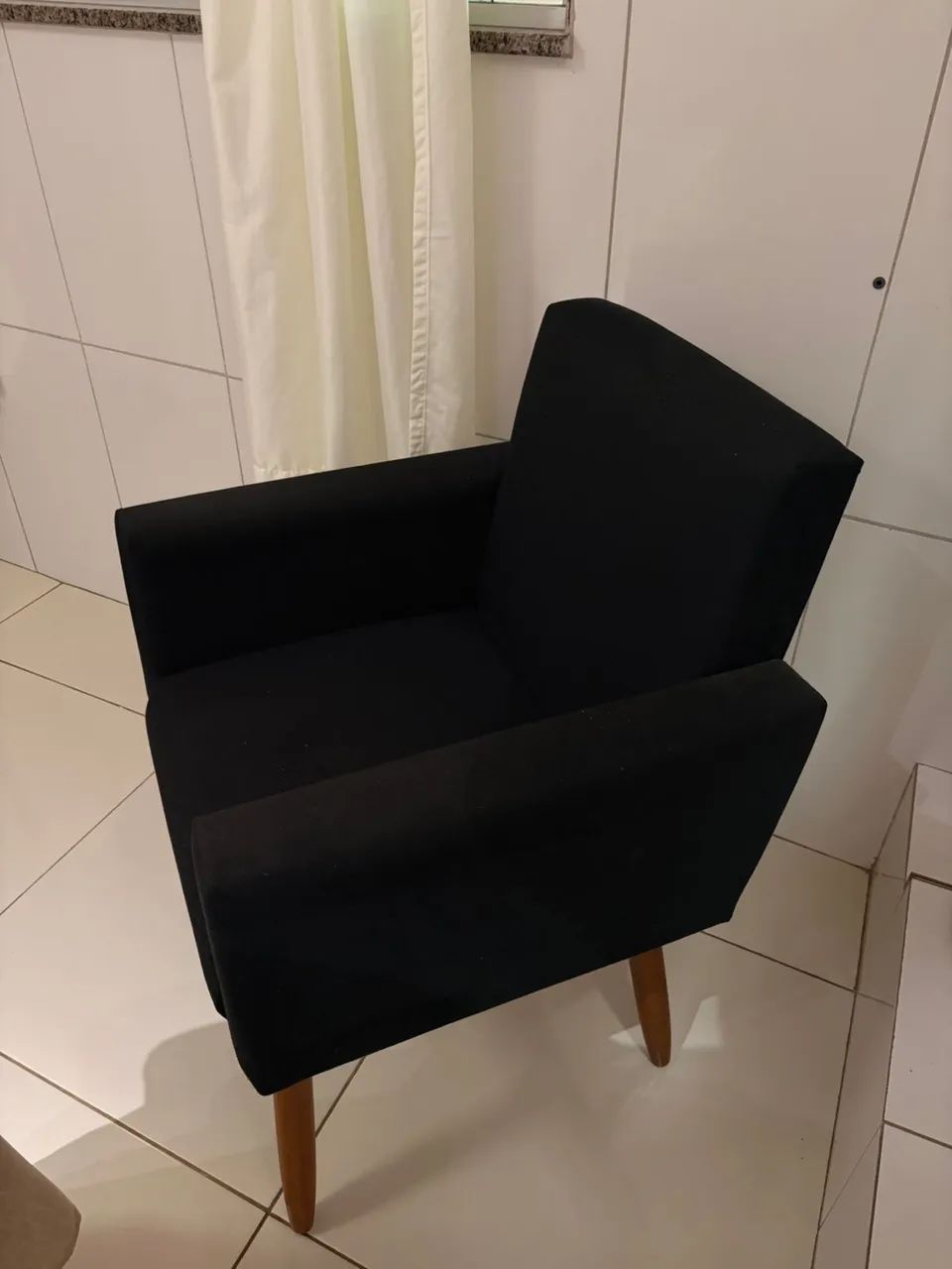 ? Poltrona Decorativa Preta - Foto 2