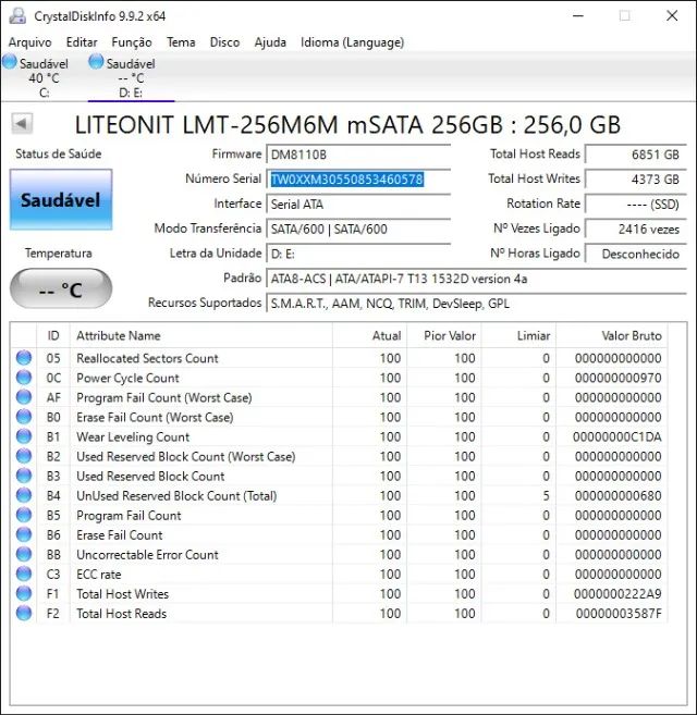 SSD mSATA 256GB  - Foto 3