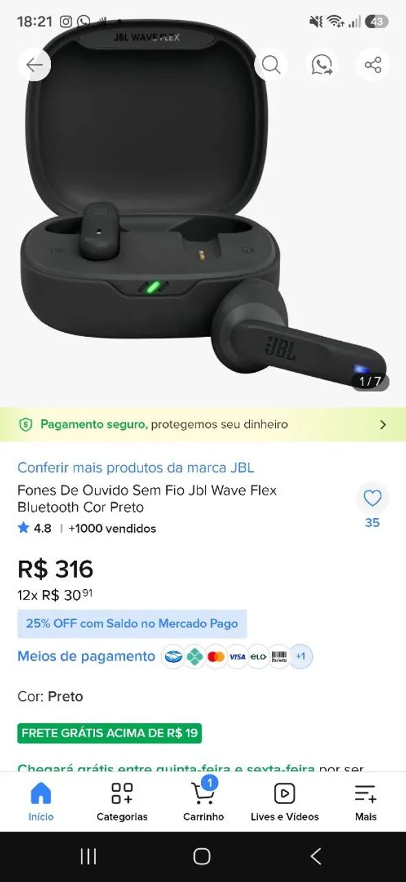 Fone jbl 100 - Foto 5