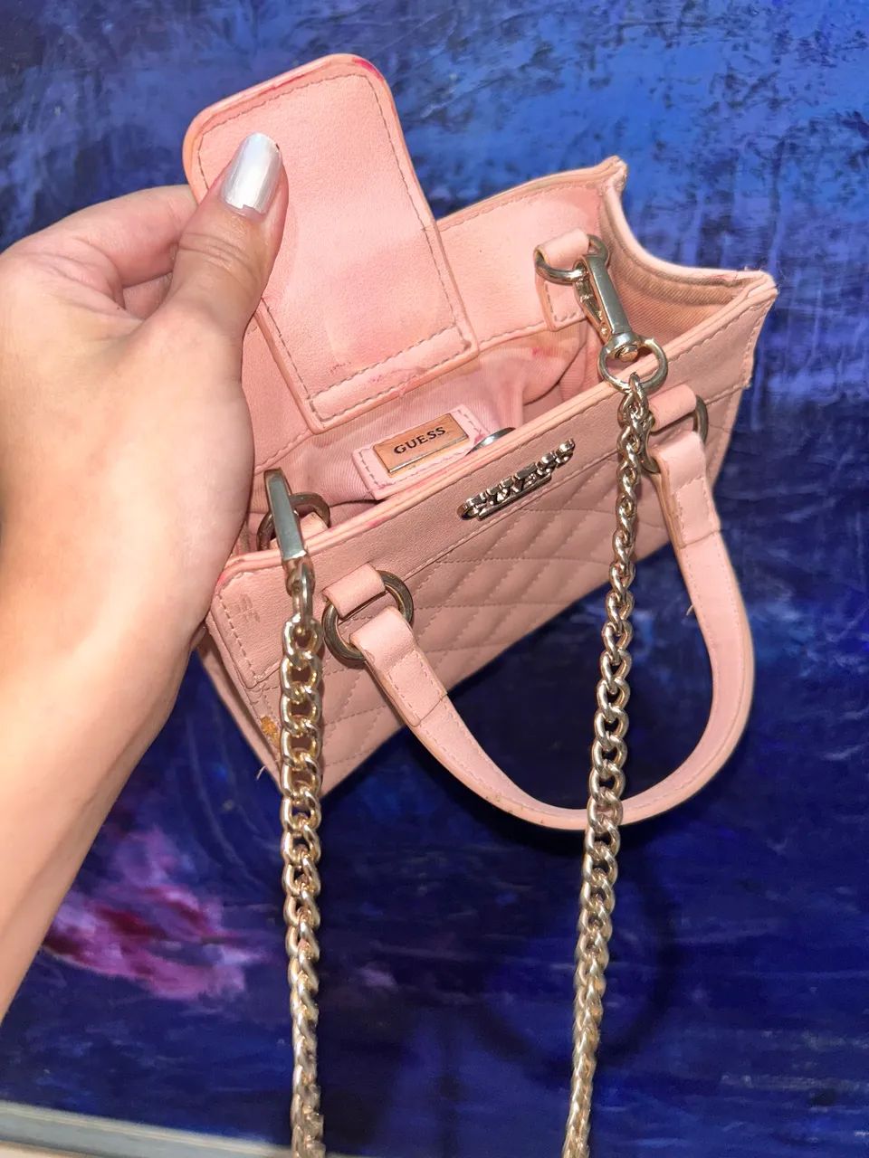  Bolsa Guess Original Rosa Bebê - Foto 2