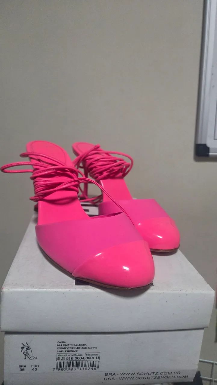 Scarpin Schutz Couro Rosa - Foto 3