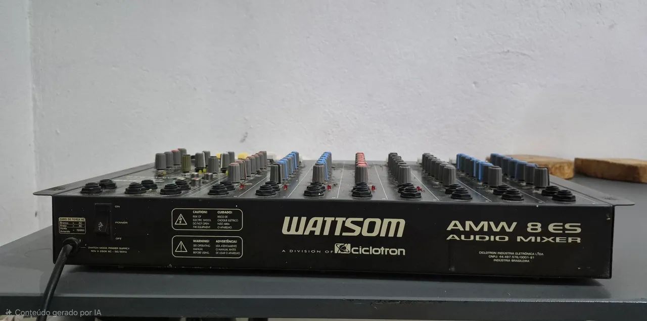 Mesa de Som Wattsom AMW 8 ES - Ciclotr - Foto 2