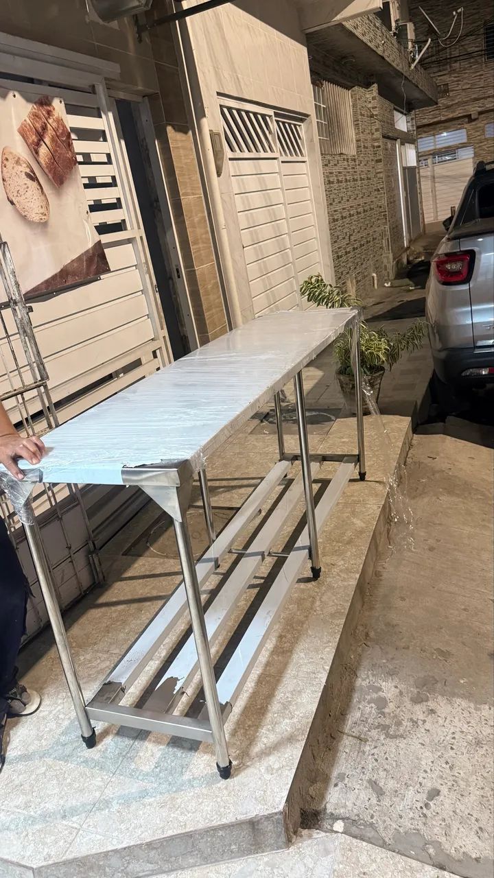 Mesa de inox 1.90x50