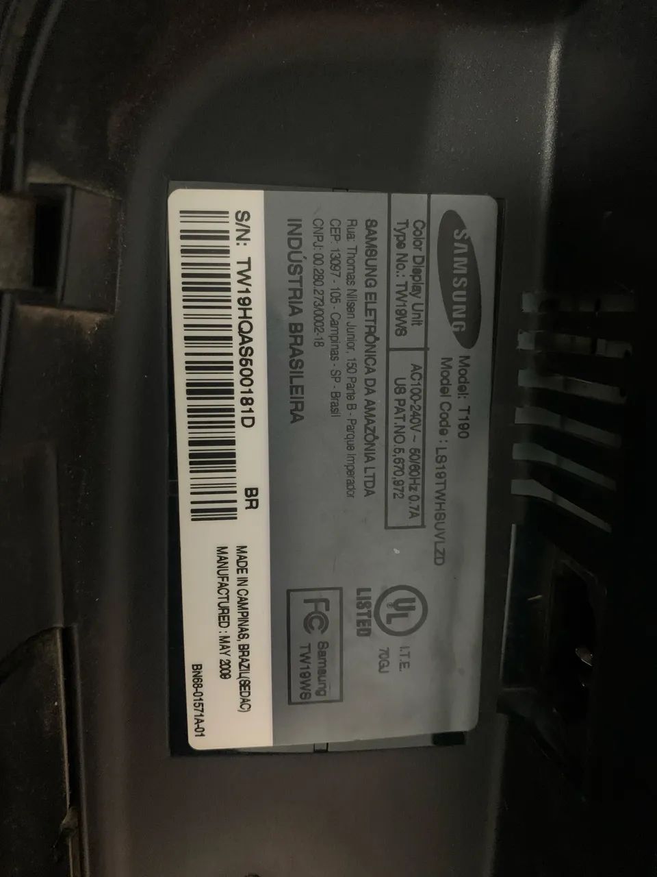 Monitor Samsung SyncMaster T190 - 19 | Funcionando Perfeito - Foto 2